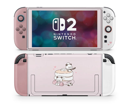 Lux Skins Nintendo Switch 2 Cute Panda Pancakes Joycons Only Skins - Art Animals Skin