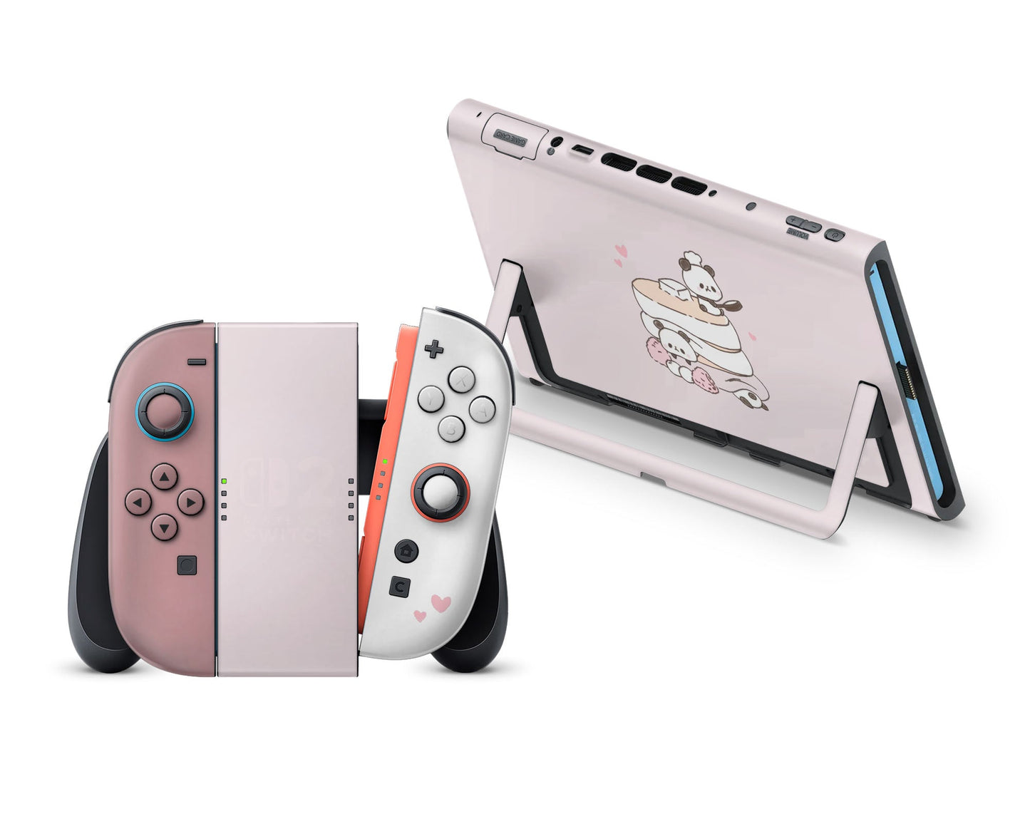 Cute Panda Pancakes Nintendo Switch 2 Skin