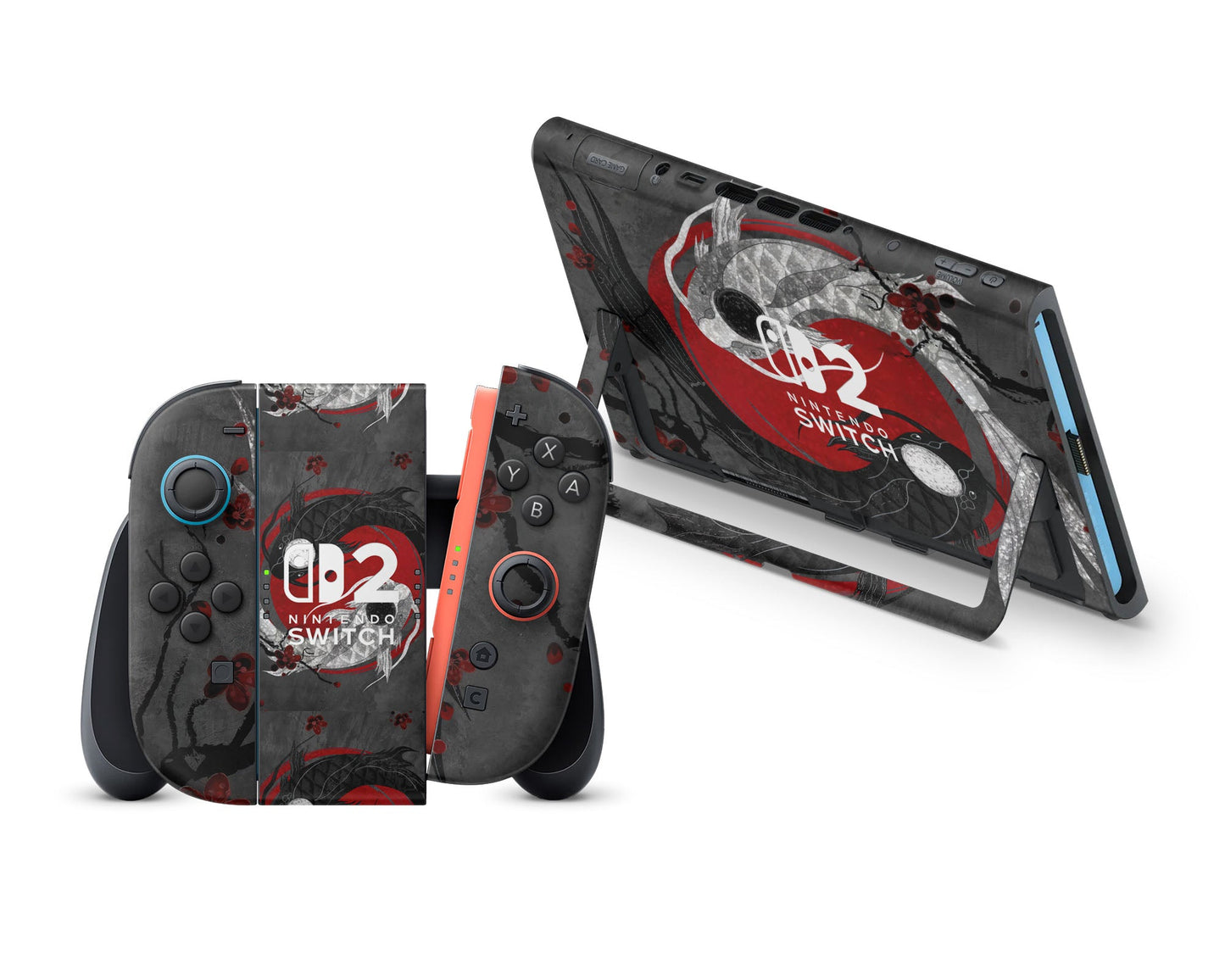 Yin Yang Rose Koi Nintendo Switch 2 Skin