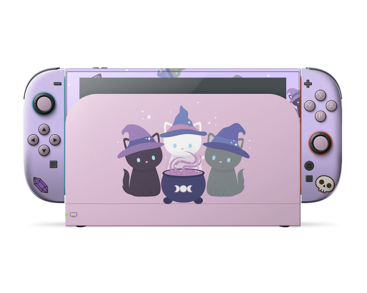 Lux Skins Nintendo Switch 2 Cute Kitty Cat Witch Trio Full Set Skins - Art Animals Skin
