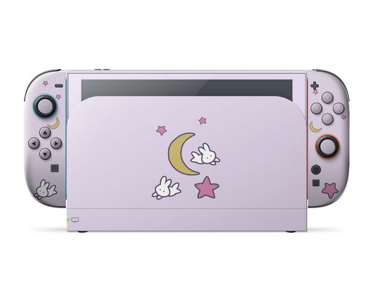 Lux Skins Nintendo Switch 2 Sailor Moon Purple Minimalist Full Set Skins - Pop culture Sailor Moon Skin