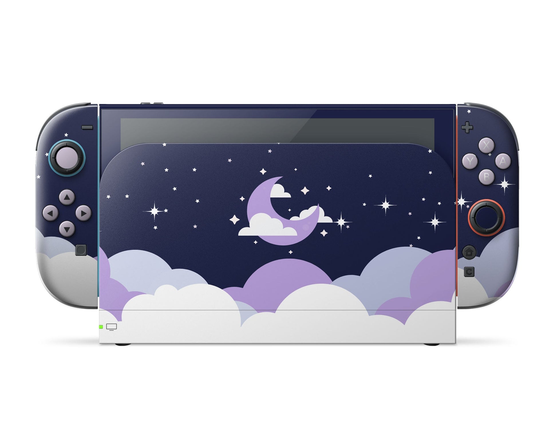 Lux Skins Nintendo Switch 2 Dark Dreamy Night Clouds Purple Classic no logo Skins - Art Clouds Skin