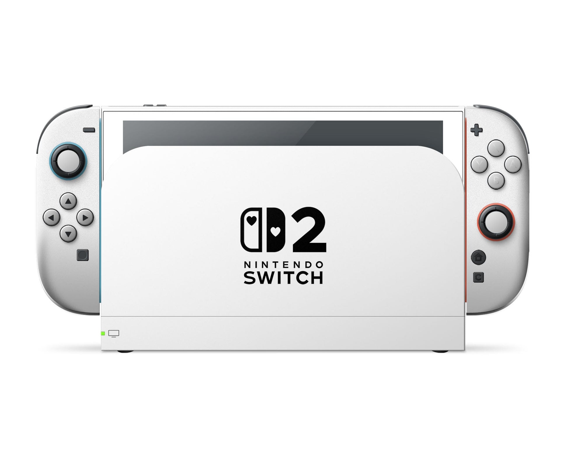 Lux Skins Nintendo Switch 2 Avalanche White (Nintendo Logo) Hearts logo Skins - Solid Colours Solid Colours Skin