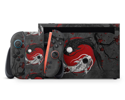 Lux Skins Nintendo Switch 2 Yin Yang Rose Koi Classic no logo Skins - Art Artwork Skin