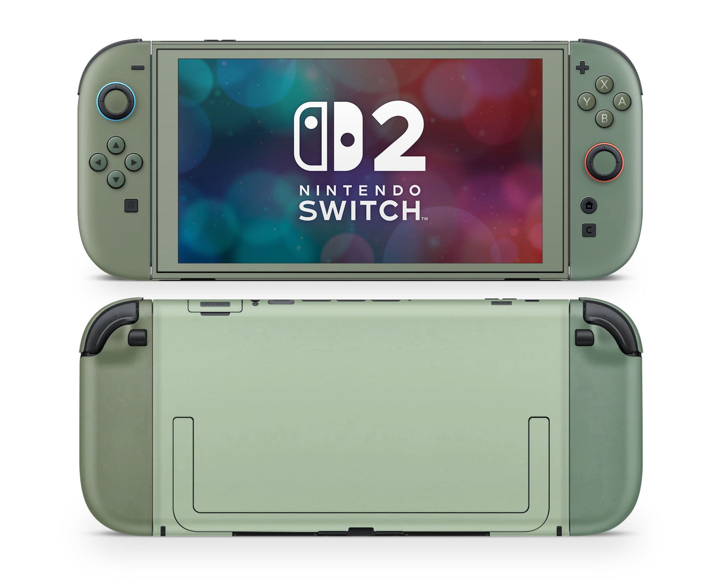 Lux Skins Nintendo Switch 2 Garden of Eden Classic no logo Skins - Solid Colours Colour Blocking Skin