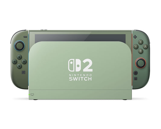 Lux Skins Nintendo Switch 2 Garden of Eden Nintendo logo Skins - Solid Colours Colour Blocking Skin