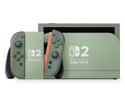 Lux Skins Nintendo Switch 2 Garden of Eden Nintendo logo Skins - Solid Colours Colour Blocking Skin