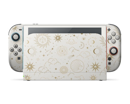 Lux Skins Nintendo Switch 2 Constellation Stargazing Day Full Set Skins - Pattern Galaxy Skin