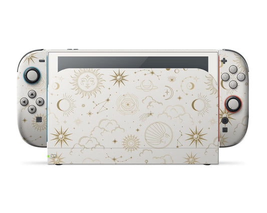 Lux Skins Nintendo Switch 2 Constellation Stargazing Day Full Set Skins - Pattern Galaxy Skin