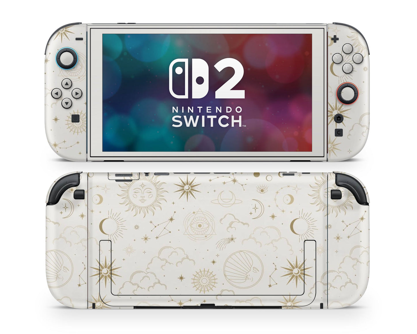 Lux Skins Nintendo Switch 2 Constellation Stargazing Day Joycons Only Skins - Pattern Galaxy Skin