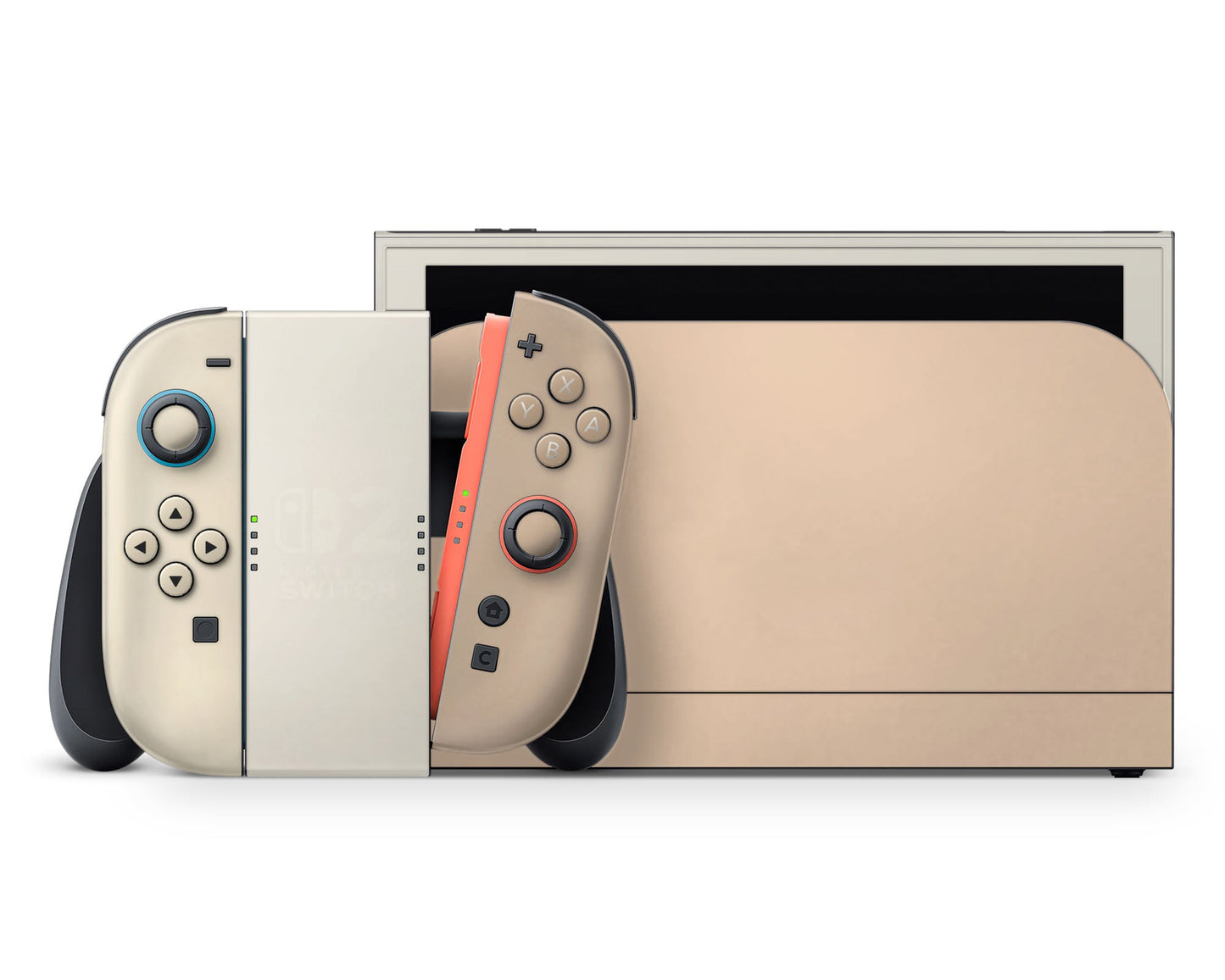 Lux Skins Nintendo Switch 2 Creme Caramel Classic no logo Skins - Solid Colours Colour Blocking Skin