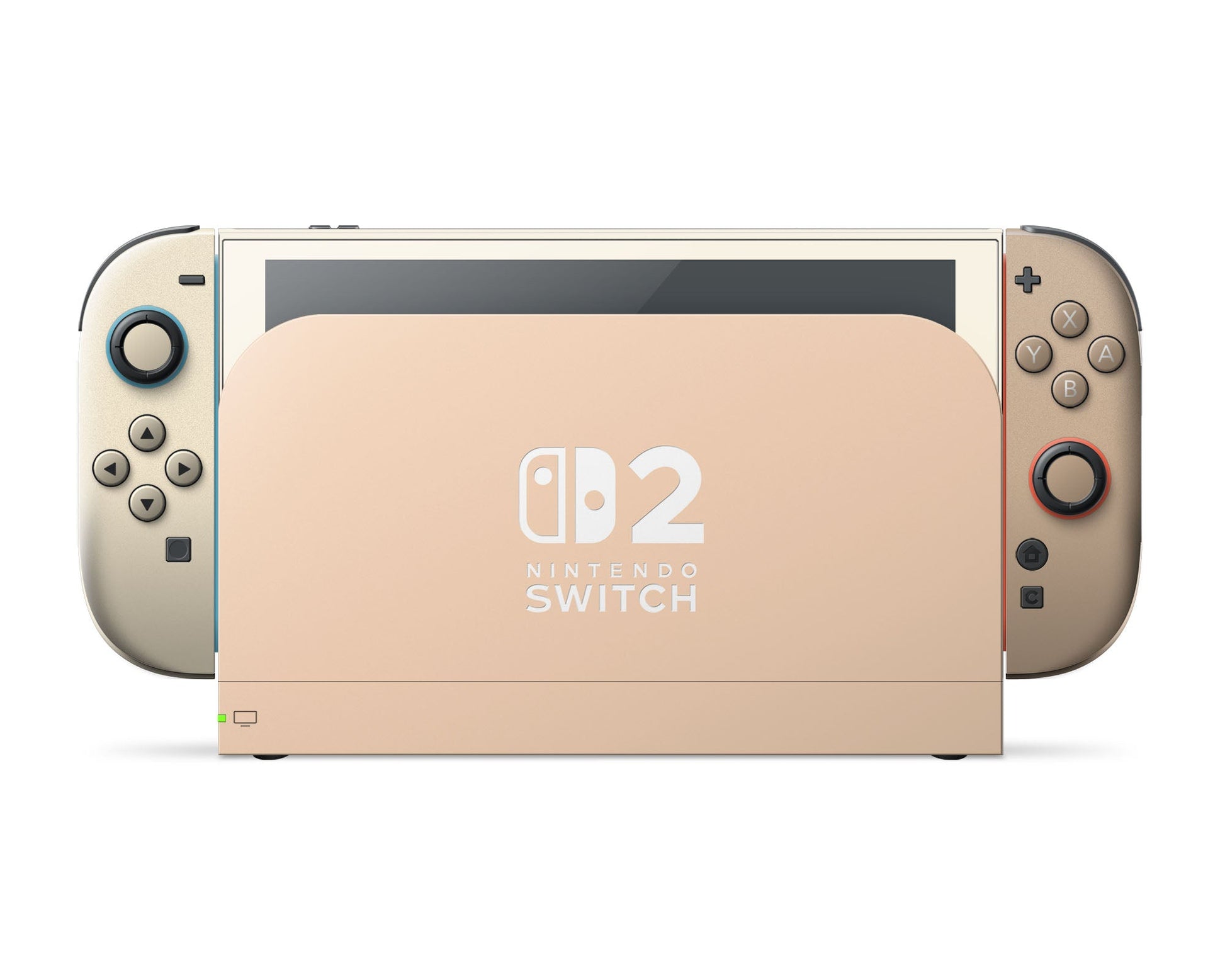 Lux Skins Nintendo Switch 2 Creme Caramel Nintendo logo Skins - Solid Colours Colour Blocking Skin