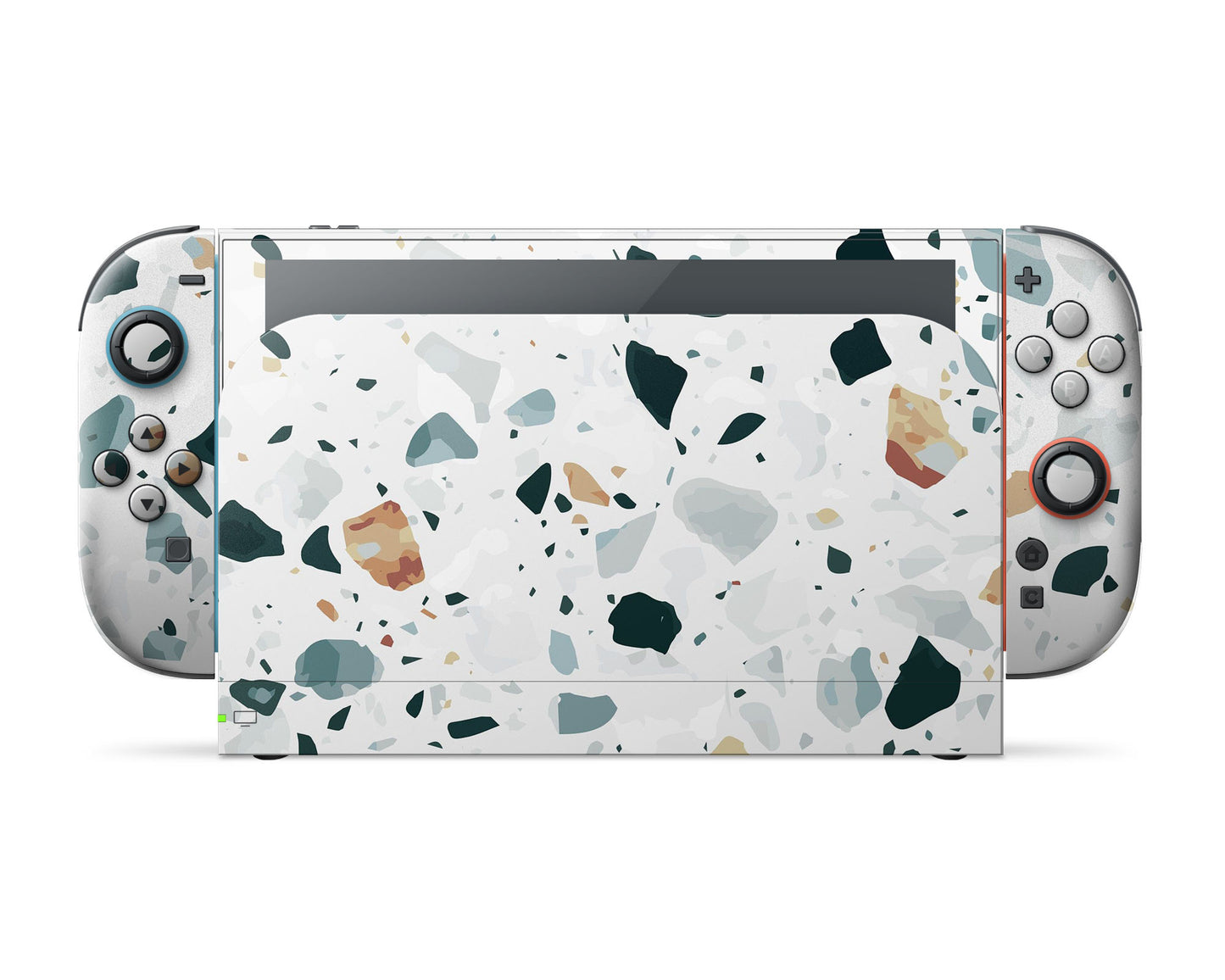 Lux Skins Nintendo Switch 2 Ice Terrazzo Full Set Skins - Pattern Marble Skin
