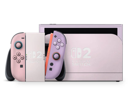 Lux Skins Nintendo Switch 2 A Girly Affair Colorwave Nintendo logo Skins - Solid Colours Colour Blocking Skin