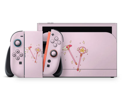 Lux Skins Nintendo Switch 2 Cardcaptor Sakura Wand Full Set +Tempered Glass Skins - Pop culture Cardcaptor Sakura Skin