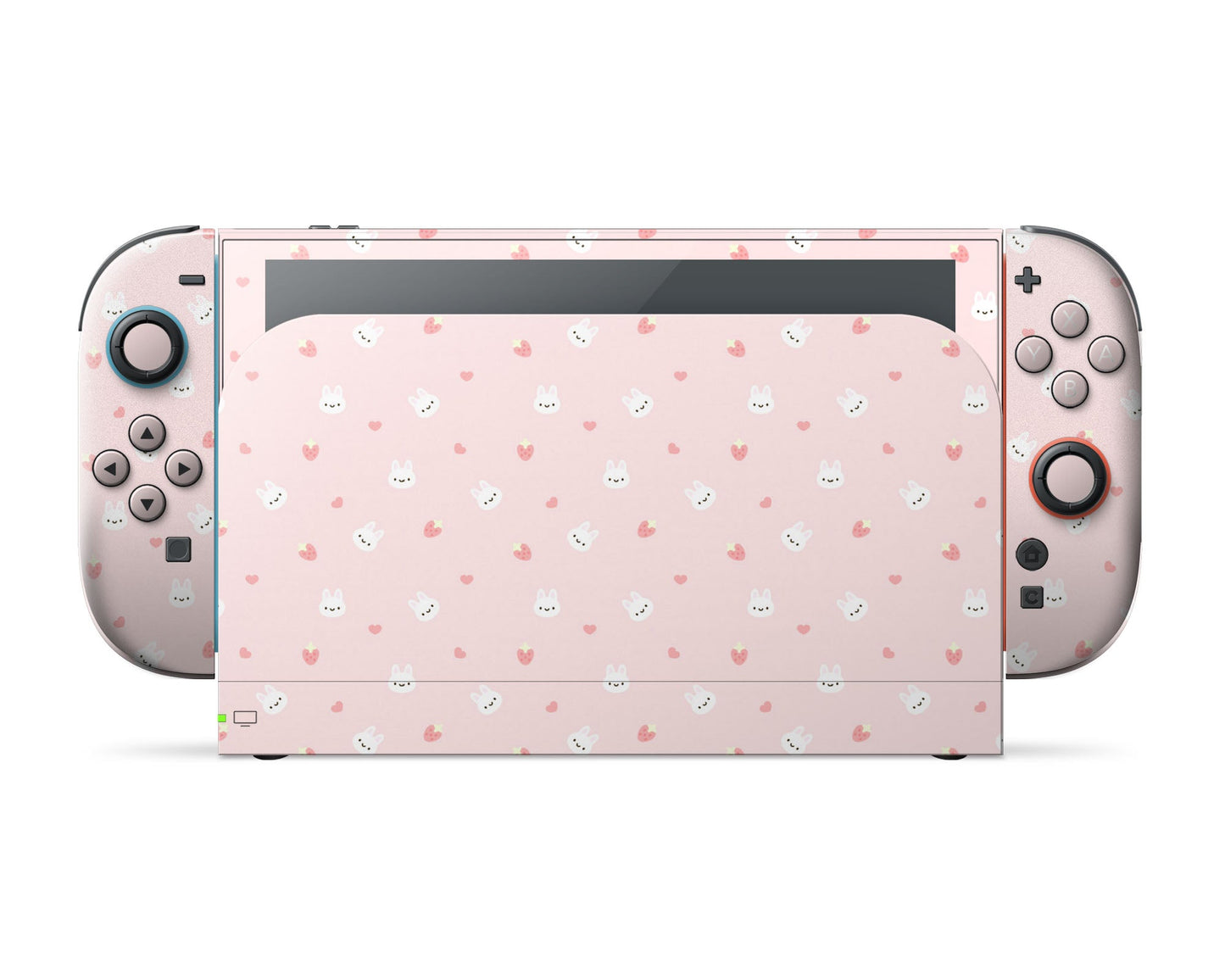 Lux Skins Nintendo Switch 2 Cute Bunny Rabbit Strawberry Full Set Skins - Art Animals Skin