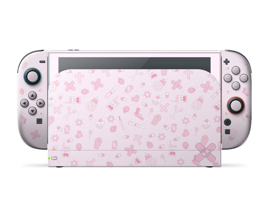 Lux Skins Nintendo Switch 2 I Love Pink Classic no logo Skins - Art Artwork Skin