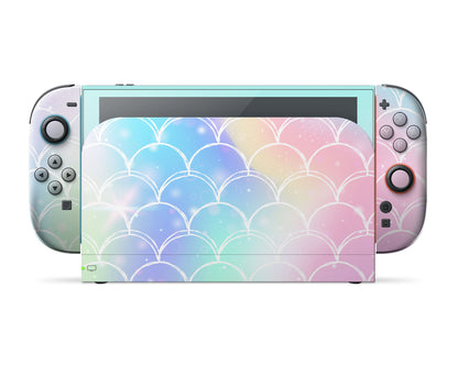 Lux Skins Nintendo Switch 2 Iridescent Pastel Mermaid Classic no logo Skins - Pattern Abstract Skin