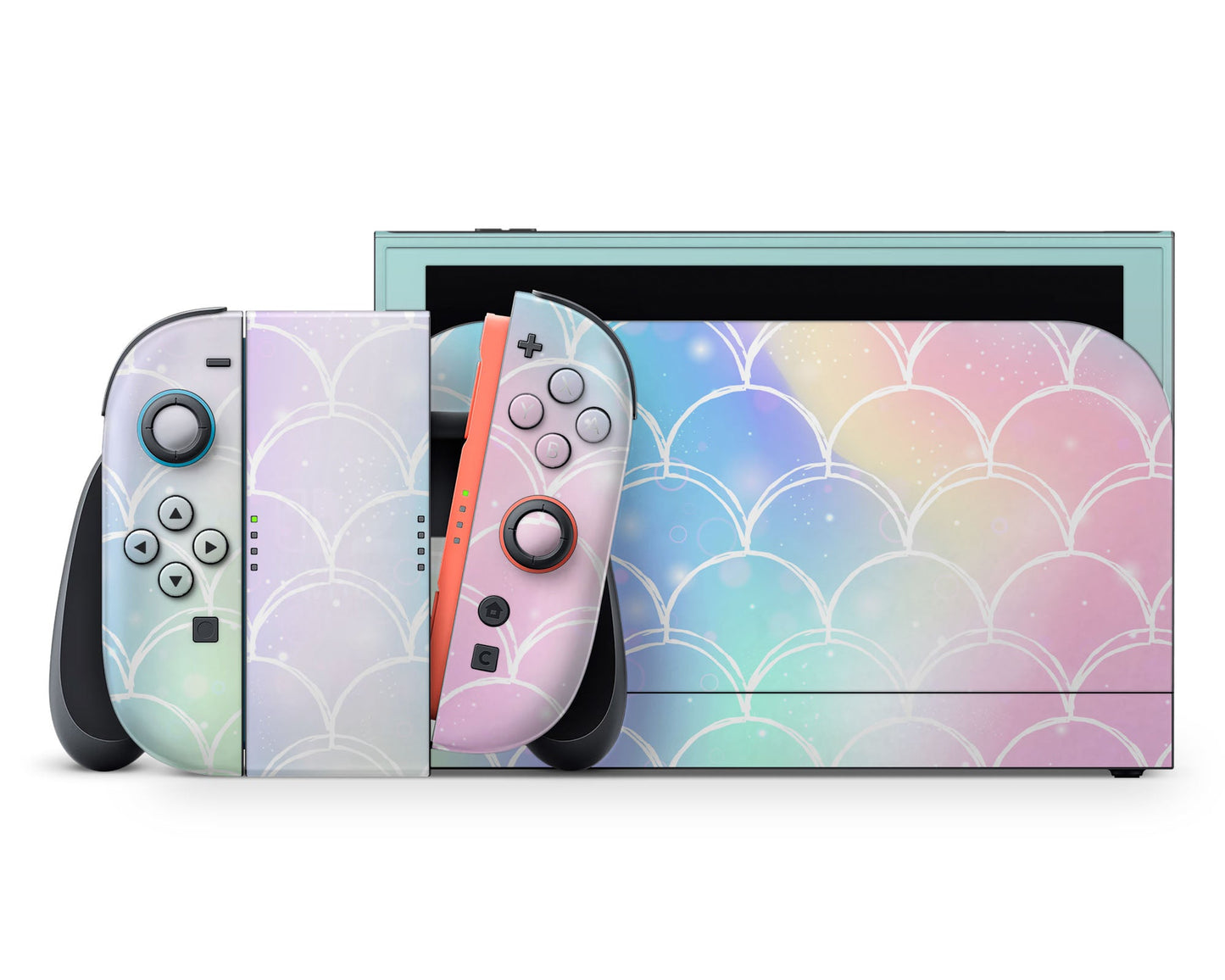 Lux Skins Nintendo Switch 2 Iridescent Pastel Mermaid Classic no logo Skins - Pattern Abstract Skin