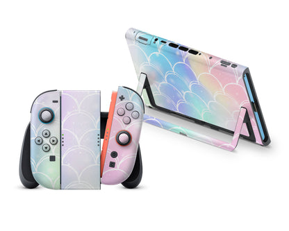 Iridescent Pastel Mermaid Nintendo Switch 2 Skin
