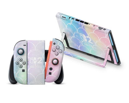 Iridescent Pastel Mermaid Nintendo Switch 2 Skin