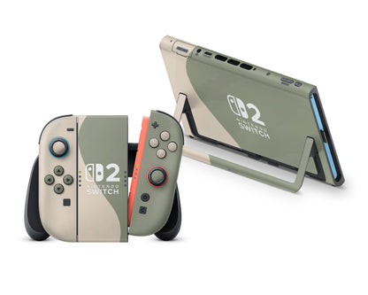 Two Tone Wild Sage Green Cream Nintendo Switch 2 Skin