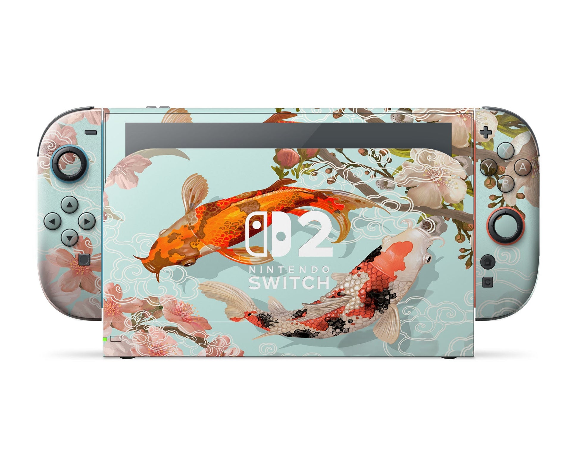 Lux Skins Nintendo Switch 2 Yin Yang Koi Rose Light Nintendo logo Skins - Art Artwork Skin