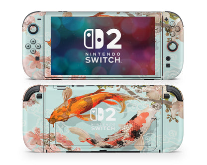 Lux Skins Nintendo Switch 2 Yin Yang Koi Rose Light Hearts logo Skins - Art Artwork Skin