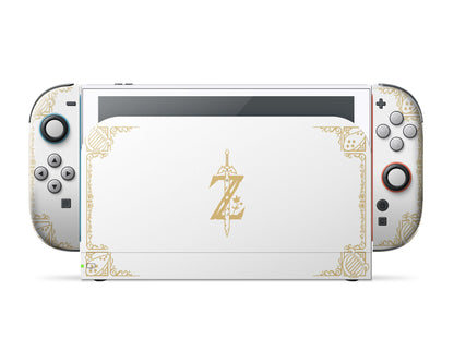 Lux Skins Nintendo Switch 2 Legend of Zelda White Gold Full Set Skins - Pop culture Zelda Skin