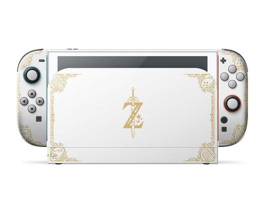 Lux Skins Nintendo Switch 2 Legend of Zelda White Gold Full Set Skins - Pop culture Zelda Skin