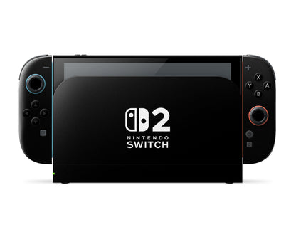 Lux Skins Nintendo Switch 2 Matte Black Nintendo logo Skins - Solid Colours Pastel Series Skin