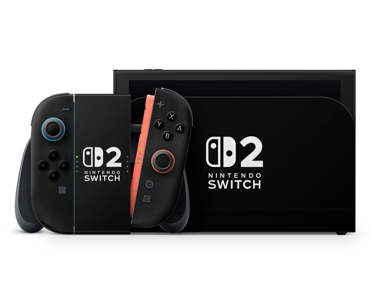 Lux Skins Nintendo Switch 2 Matte Black Nintendo logo Skins - Solid Colours Pastel Series Skin