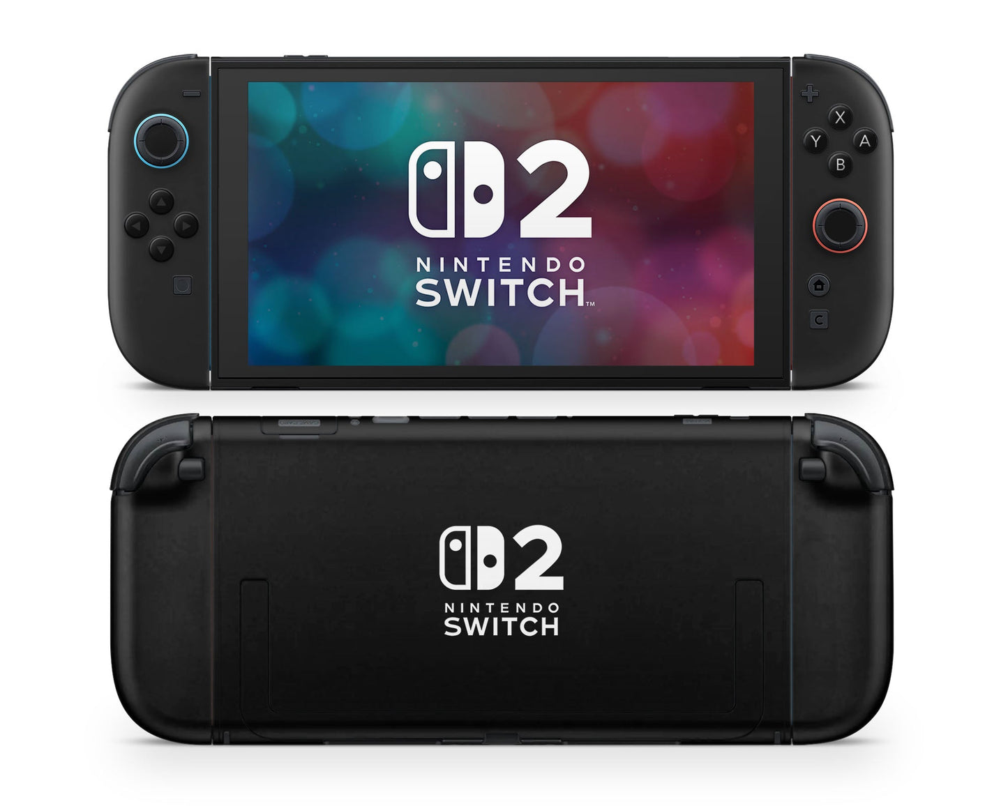 Lux Skins Nintendo Switch 2 Matte Black Nintendo logo Skins - Solid Colours Pastel Series Skin