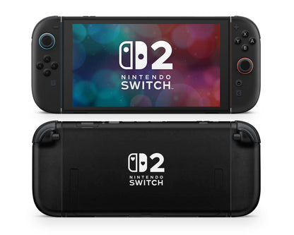 Lux Skins Nintendo Switch 2 Matte Black Hearts logo Skins - Solid Colours Pastel Series Skin