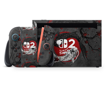 Lux Skins Nintendo Switch 2 Yin Yang Rose Koi Hearts logo Skins - Art Artwork Skin