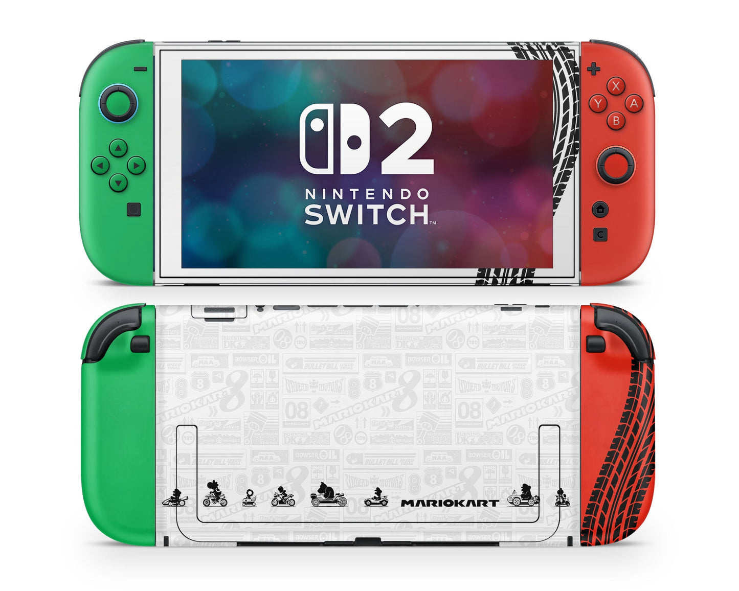 Lux Skins Nintendo Switch 2 Mario Kart Joycons Only Skins - Pop culture Mario Skin