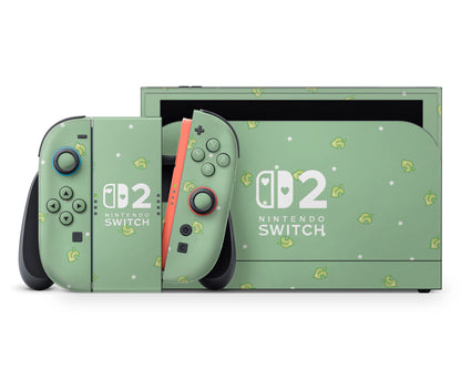 Animal Crossing Leaf Nintendo Switch 2 Skin