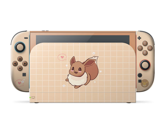 Lux Skins Nintendo Switch 2 Cute Pokemon Eevee Full Set Skins - Pop culture Pokemon Skin