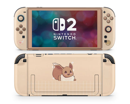 Lux Skins Nintendo Switch 2 Cute Pokemon Eevee Joycons Only Skins - Pop culture Pokemon Skin
