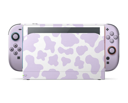 Lux Skins Nintendo Switch 2 Purple Cow Print Classic no logo Skins - Art Animals Skin