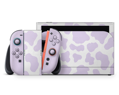 Lux Skins Nintendo Switch 2 Purple Cow Print Classic no logo Skins - Art Animals Skin