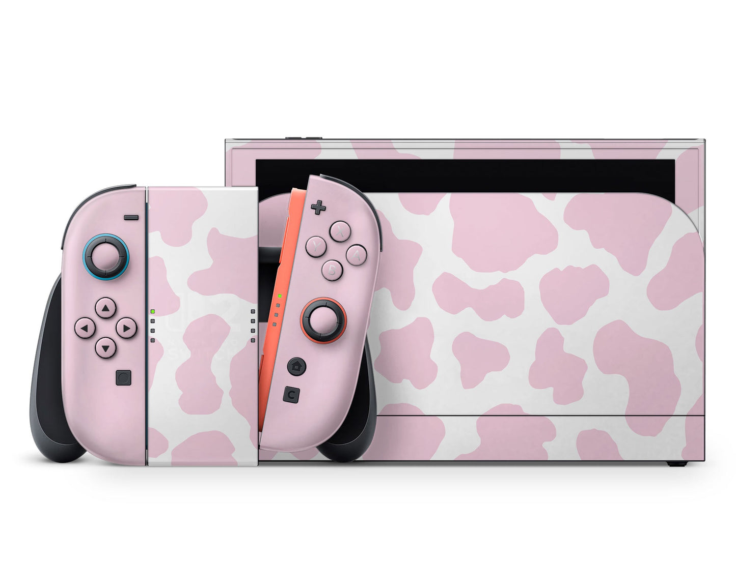 Lux Skins Nintendo Switch 2 Strawberry Milk Cow Print Classic no logo Skins - Art Animals Skin