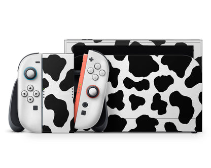 Lux Skins Nintendo Switch 2 Cow Print Classic no logo Skins - Art Animals Skin