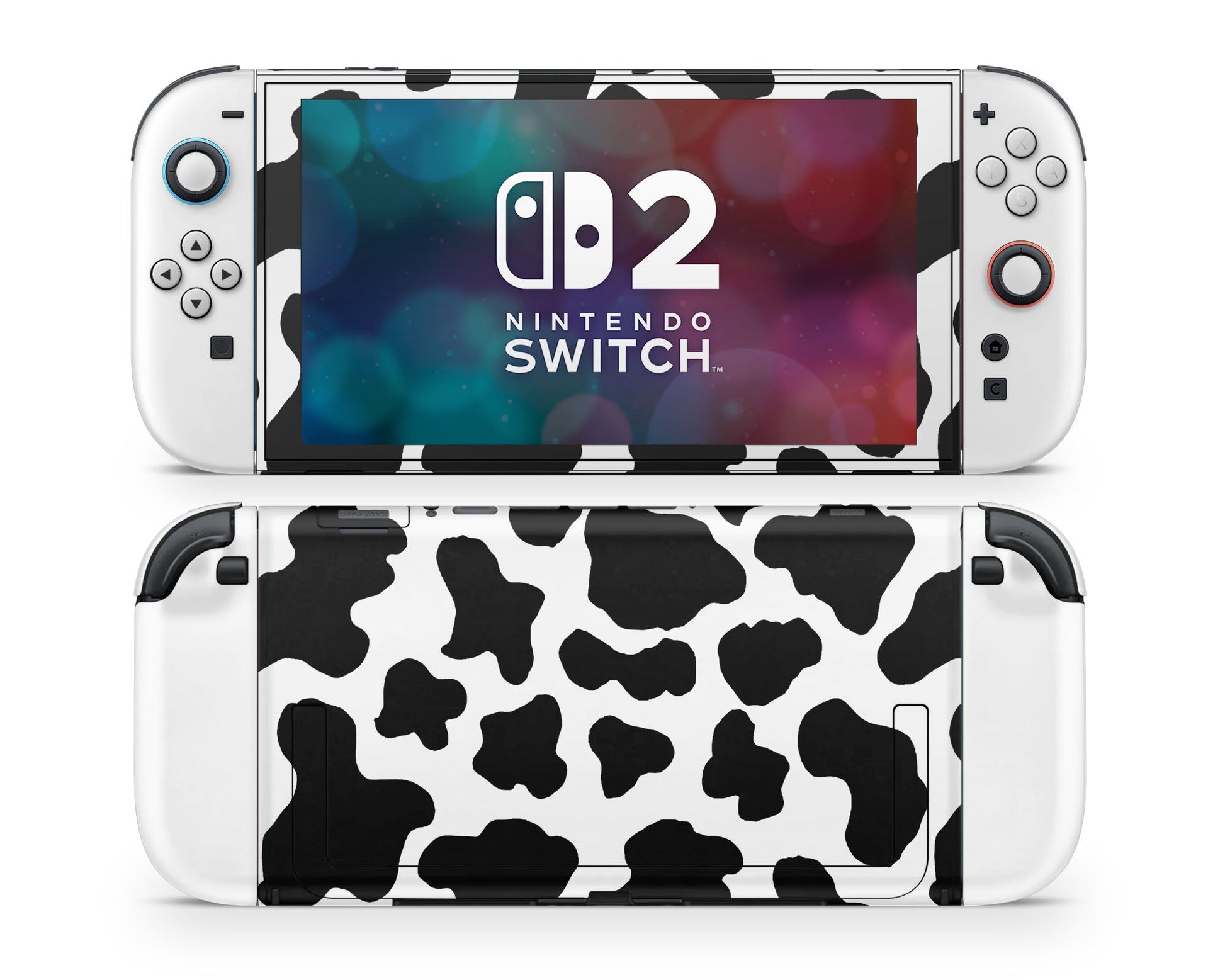 Lux Skins Nintendo Switch 2 Cow Print Classic no logo Skins - Art Animals Skin