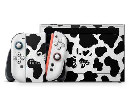 Lux Skins Nintendo Switch 2 Cow Print Nintendo logo Skins - Art Animals Skin