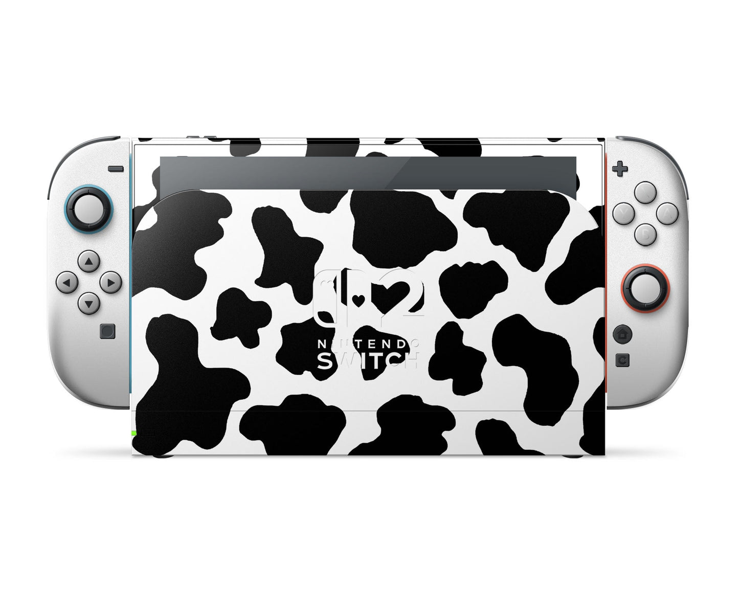 Lux Skins Nintendo Switch 2 Cow Print Hearts logo Skins - Art Animals Skin