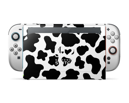 Lux Skins Nintendo Switch 2 Cow Print Hearts logo Skins - Art Animals Skin