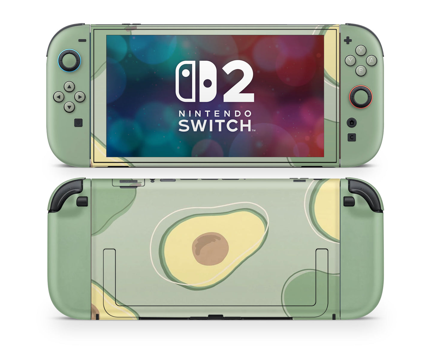 Lux Skins Nintendo Switch 2 Avocado Time Joycons Only Skins - Art Cute Skin
