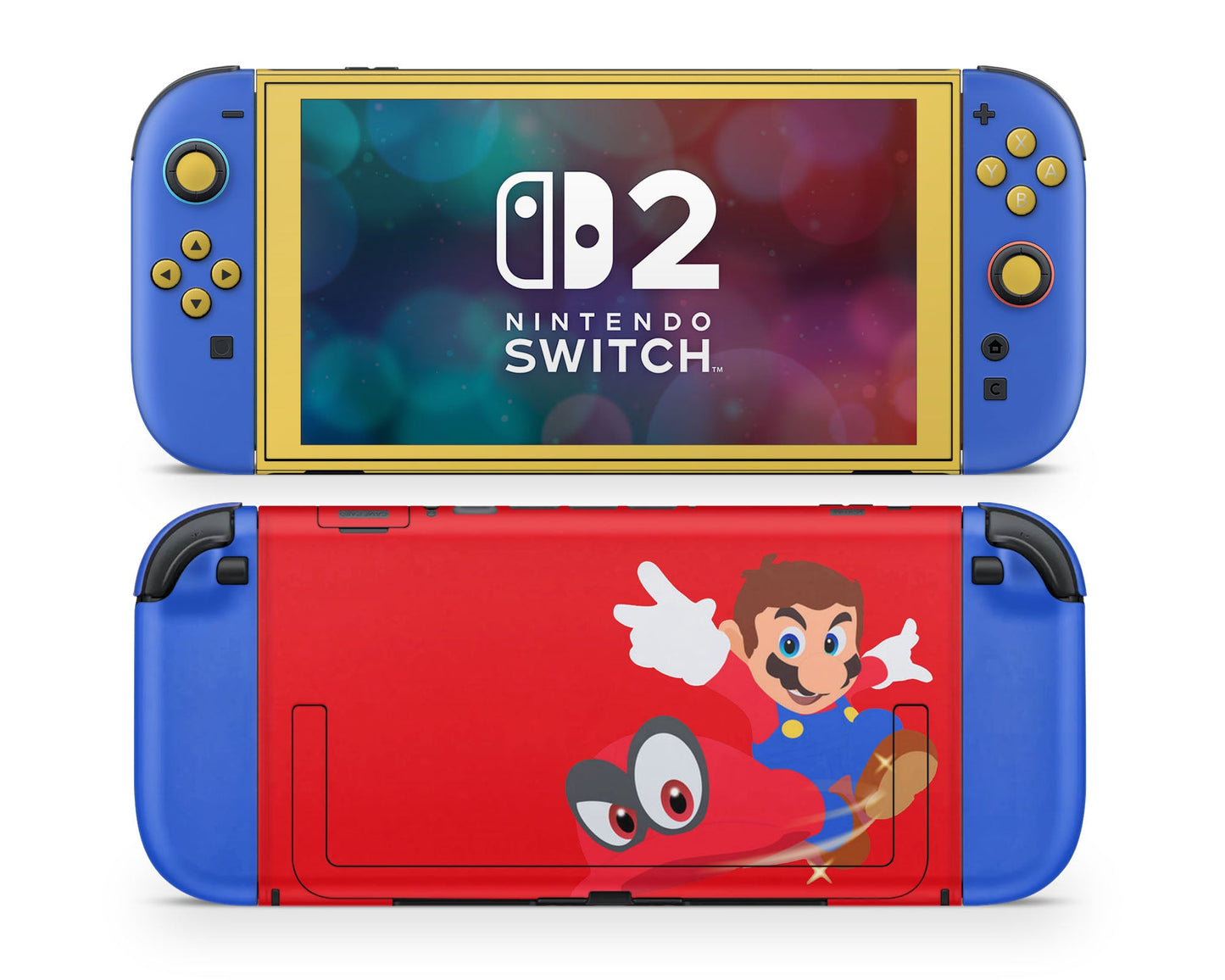 Lux Skins Nintendo Switch 2 Super Mario Odyssey Joycons Only Skins - Pop culture Mario Skin