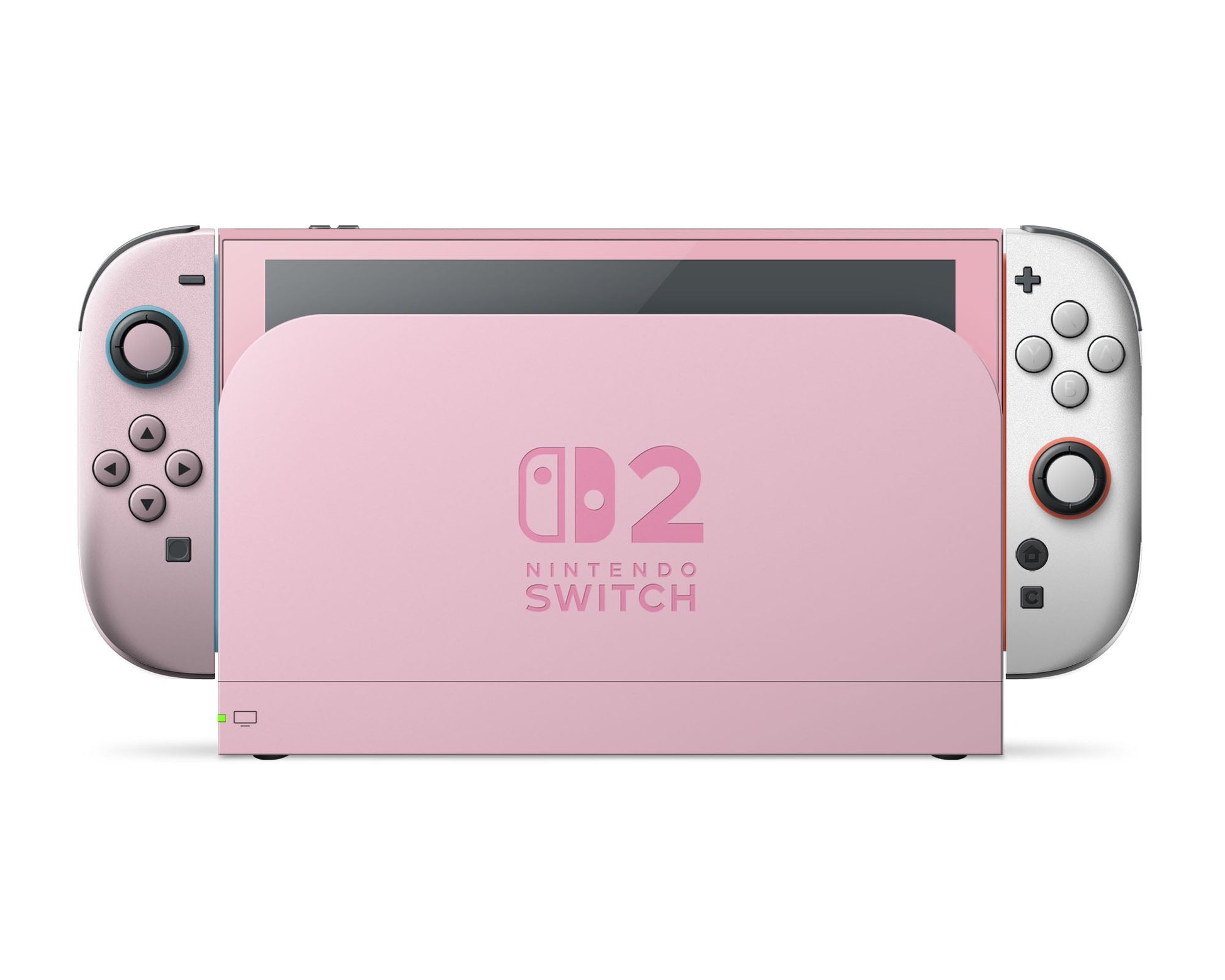 Lux Skins Nintendo Switch 2 Pretty in Pink Nintendo logo Skins - Solid Colours Colour Blocking Skin